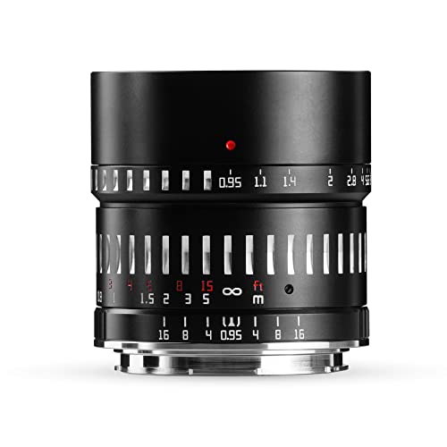 Ttartisan Aps-C - Obiettivo 50 Mm F/0,95 Con Corpo In Metallo, Compatibile Con Attacco Canon Eos-R, Colore: Nero/Argento