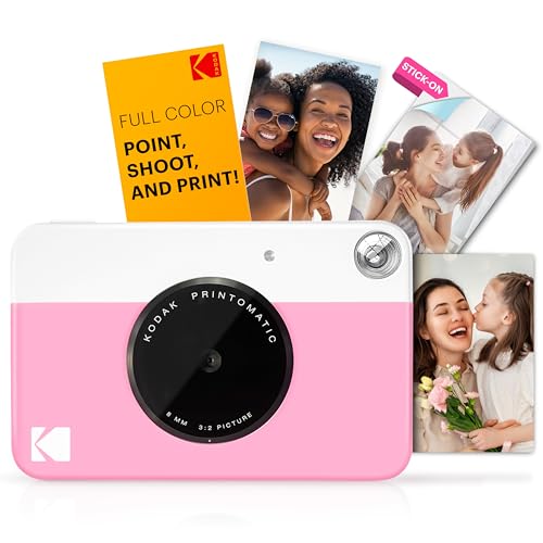 Kodak Fotocamera Digitale A Stampa Istantanea - Stampe A Colori Su Carta Fotografica Zink 2 X 3 Pollici Con Retro Adesivo (Rosa) Memoria Di Stampa Ist