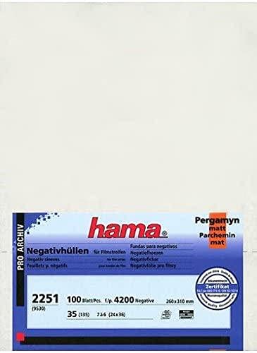 Hama Fogli Per Archivio Negativi 24X36 - 100 Pz., Orizzontale, Trasparente
