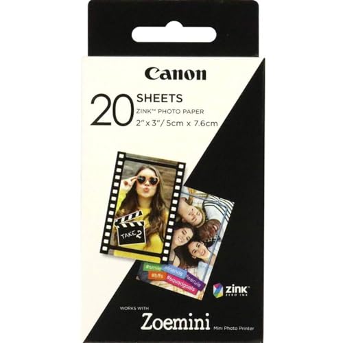 Canon 3214C002 Carta Fotografica, Papier, 7.6 Cm, 20 Fogli