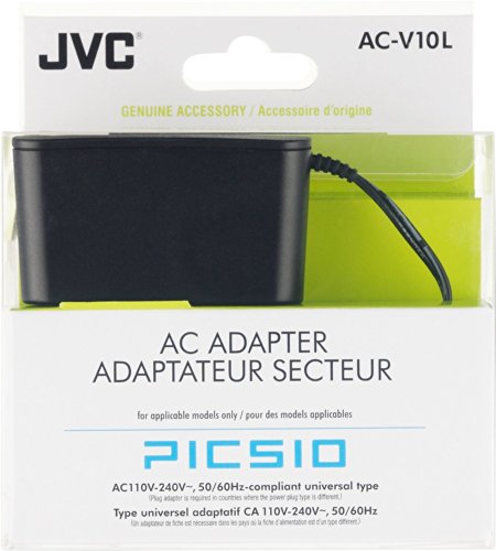 Jvc Adattatore Ac 110V/240V, 50/60Hz, Dc 5.2V 1A Per Caricare Videocamere, Nero