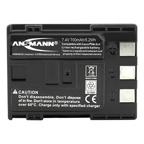 Ansmann 5022673 A-Can Nb 2 Lh Batteria Li-Ion Digicam 7,4V/720Mah Per Fotocamere Digitali Canon