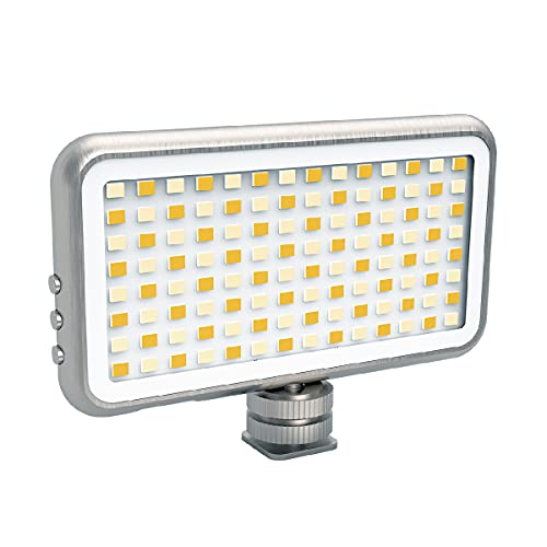 Digipower Dp-Vl112 The Streamer - Luce Video Compatta Regolabile 112 Led Sulla Fotocamera Con Diffusore, Supporto Per Smartphone Con Adattatore E Supp