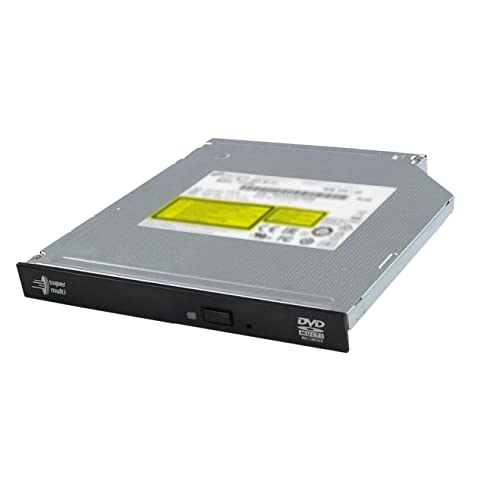 Hitachi-Lg Gtc2N Internal Dvd Drive, Slim 12.7 Mm Dvd Player/Writer For Laptop/Desktop Pc, Windows 10 Compatible, 8X Read/Write Speed - Black