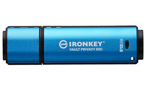 Kingston Ironkey Vault Privacy 50 Fips 197 Type-C Con Certificazione Fips 197 E Crittografia Xts-Aes A 256 Bit Per La Protezione Dei Dati - Ikvp50C/51