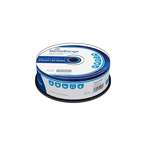 Mediarange Mr508 Disco Vergine Blu-Ray Bd-R Dl 50 Gb 25 Pezzo(I)