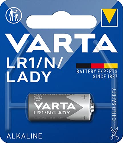Varta Lr1 - 910A - E90 - Lady, 4001101401, Batteria Alcalina, 1,5 Volts, Diametro 12Mm, Altezza 30,2 Mm, Confezione 1 Pila