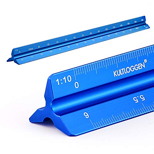 Righelli Alluminio Scala Righello Triangolare Scala Triangolo 1: 2.5, 1: 5, 1: 10, 1: 20, 1: 50, 1: 100 Incisa A Laser