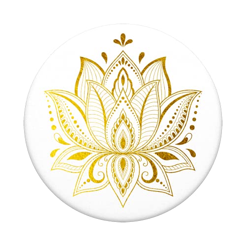 Popsockets Popgrip - Supporto E Impugnatura Per Telefoni Cellulari E Tablet Con Un Top Intercambiabile - Golden Prana