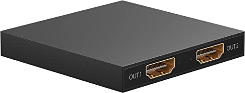 Goobay 58480 Splitter Hdmi 1 In 2 Out/Distributore Hdmi 4K A 30Hz (2160P) / Commutatore Hdmi 1.4 Per Due Monitor Con 60Hz A 1080P