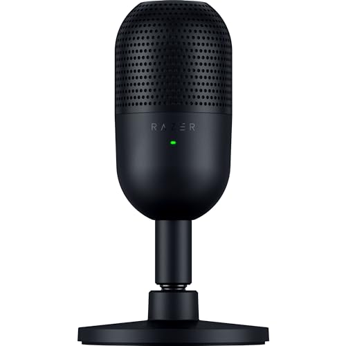 Razer Seiren V3 Mini - Micrófono Usb Ultracompacto (Micrófono De Condensador De 14Mm, Patrón De Captación Supercardioide, Sensor Tap-To-Mute Con Indic