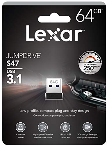 Lexar Ljds47-64Gabbk Jumpdrive S47 64Gb Usb 3.1 Black