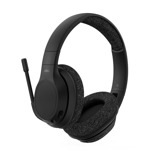 Belkin Soundform Adapt Cuffie Wireless Over-Ear Con Microfono, Headset Per Lavorare, Giocare; Gaming E Viaggi, Microfono A Braccio Integrato - Compati