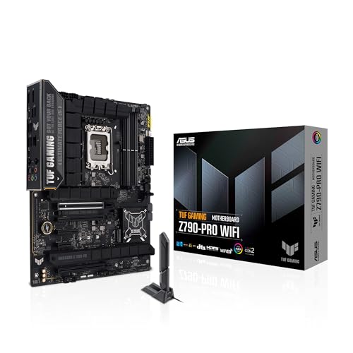 Asus Tuf Gaming Z790-Pro Wifi Scheda Madre Intel Z790 Lga 1700, Atx Ddr5, Pcie 5.0, 4 Slot M.2, Ethernet Intel 2.5Gb, Wi-Fi 6E, Hdmi, Dp, Usb Type-C,
