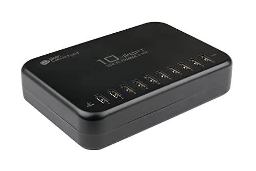 Good Connections Usb Desktop Fast Charging Station 120 W - 10 Port - 10 X Usb-A - Charging 10 Tablets/Smartphones With 12 W (5 V 2.4 A) At The Same Ti