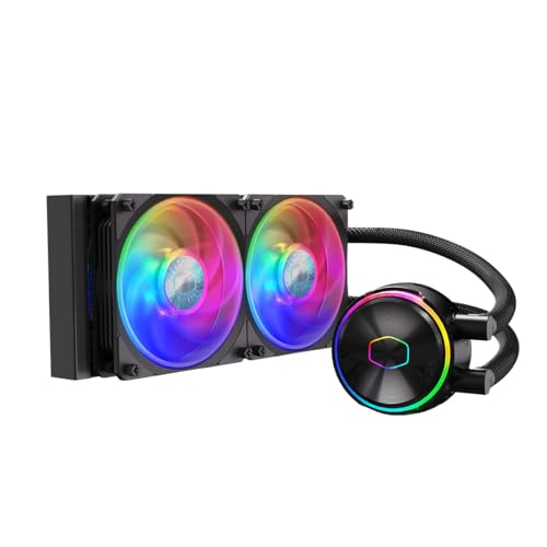 Cooler Master Masterliquid Pl240 Flux - Sistema Di Raffreddamento A Liquido Aio Per Cpu, 2 Ventole 120 Mm, Radiatore 240 Mm, Controller Rgb Indirizzab