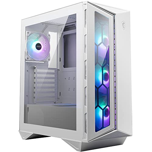 Msi Mpg Gungnir 110R - Case Pc Mid Tower, 4 Ventole Argb Da 120 Mm, Scheda Di Controllo Argb Da 1 A 6, Usb Type-C, Vetro Temperato, Msi Center, Atx, M