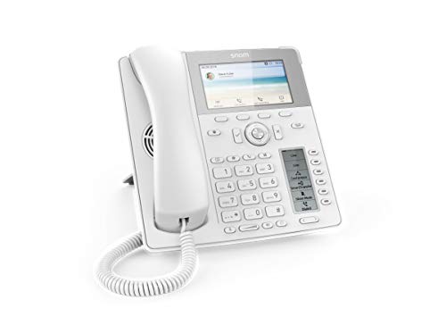Snom Global Desk Telephone D785 (6 (24) Configurable Self-Labeling Multicolor Led Keys, High-Resolution Colour Display Telefono, Bianco