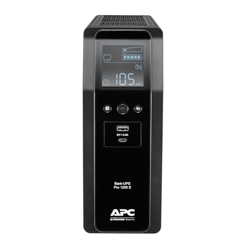 Apc By Schneider Electric Back Ups Pro Br1200Si Gruppo Di Continuità Ups, 1200Va, 8 Uscite Iec, Interfaccia Lcd, Onda Sinusoidale Pura In Uscita