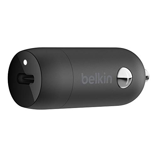 Belkin Caricabatteria Da Auto Rapido Usb-C Da 20 W, Caricatore Auto Usb C, Ricarica Veloce Caricabatterie Auto Per 15, 14, 13, 12, Samsung Galaxy S24,