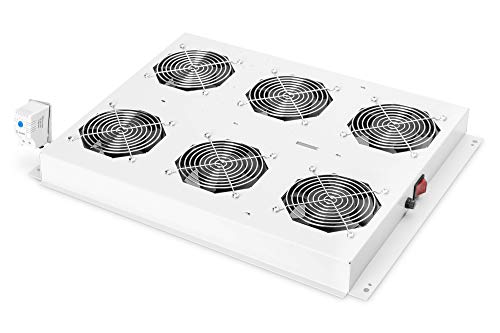 Ventilatore Da Tetto Digitus Per Armadio Server Della Serie Digitus Unique, 6X Ventilatore, Termostato, Grigio (Ral 7035)