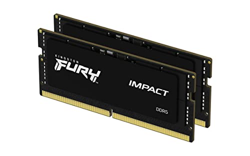 Kingston Fury Impact Xmp 32Gb 6400Mt/S Ddr5 Cl38 Sodimm Memoria Gaming Per Laptop Kit Da 2 - Kf564S38Ibk2-32