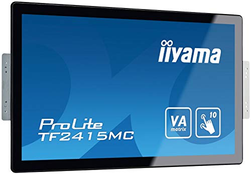 Iiyama Prolite Tf2415Mc-B2 - Monitor Led Va, 60,5 Cm (23,8") Full Hd Open Frame A 10 Punti, Capacitivo (Vga, Hdmi, Displayport) Ip65 Front, Touch Scre