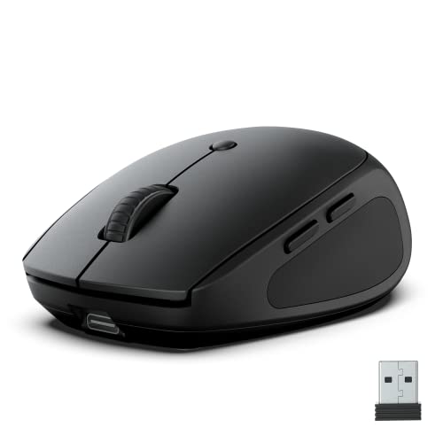 Jlab Go Charge - Mouse Wireless Wireless Da Collegare Tramite Bluetooth O Usb, Mouse Bluetooth Ergonomico Per Più Dispositivi, Per Computer Portatile/