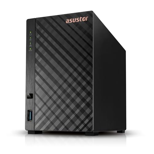 Asustor Drivestor 2 Lite As1102Tl, 2 Bay Nas Enclosure Di Rete, 1,7 Ghz, Quad Core, 1 Gbe, 1 Gb Ram Ddr4, Network Attached Storage Per Archiviazione C