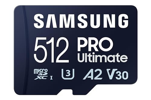 Samsung Memorie Mb-My512Sa Pro Ultimate Scheda Microsd Da 512Gb, Uhs-I U3, Fino A 200 Mb/S