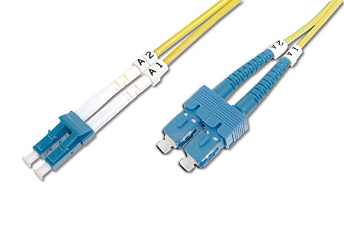 Digitus Dk-2932-02 – Cavo In Fibra Ottica Os2 – 2 M – Da Lc A Sc – Duplex – 1/10 Gbit/S – Cavo Lan In Fibra Ottica Monomodale Sm – Tipo Di Fibra: 9/12