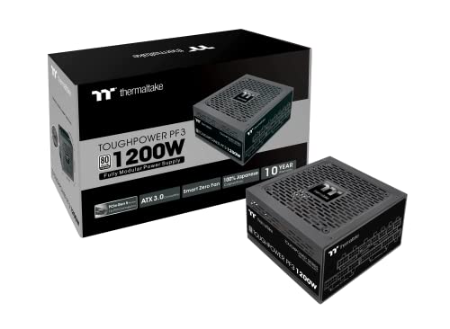 Thermaltake Toughpower Pf3 1200W Gen 5 | Atx 3.0 | Pcie Gen 5 Ready | Smart Zero Fan | 80 Plus Platinum | Fully Modular
