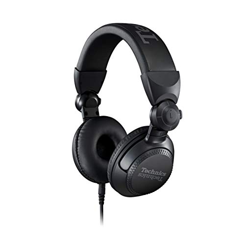 Technics Eah-Dj1200 Cuffie Dj A Padiglione Con Filo, Leggere E Pieghevoli, Con Driver Da 40 Mm, Padiglioni Rotabili Fino A 270°, Taglia Unica, Nero