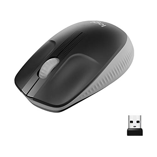 Logitech M190 Mouse Wireless, Design Ricurvo Ambidestro, Batteria Fino A 18 Mesi Con Funzione Risparmio Energia, Ricevitore Usb, Cursore Di Precisione