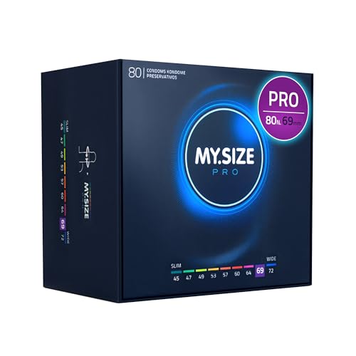 Preservativo My.Size Pro Misura 7, 69 Mm, 80 Pezzi - Ottima Vestibilità Per Una Taglia Adatta A Tutti