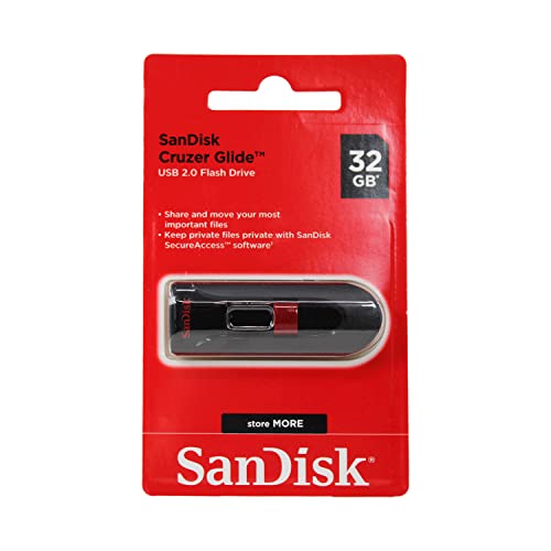 Sandisk Cruzer Glide 32 Gb, Unità Flash Usb - Confezione Da 3 Unità, Nero