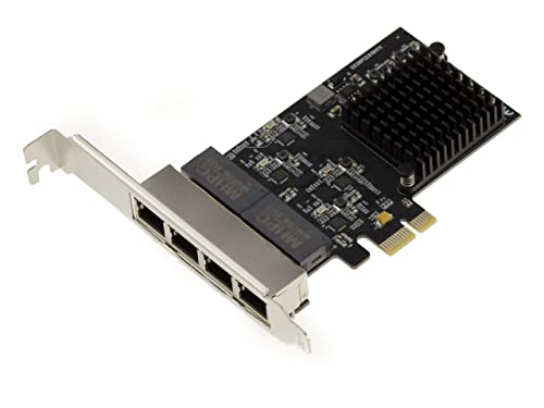 Kalea-Informatique Scheda Controller Lan Pcie A 4 Porte Rj45 Gigabit Ethernet 10 100 1000 Mbps Con Chipset Quad Realtek Rtl8111H