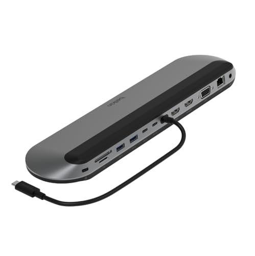 Belkin Connect Dock Pro Usb-C 11 In 1 (Supporto Per 3 Monitor, Silicon Motion, Macbook, Windows, Chromebook, Pd Da 100 W, Trasferimento Da 10 Gbps, Et