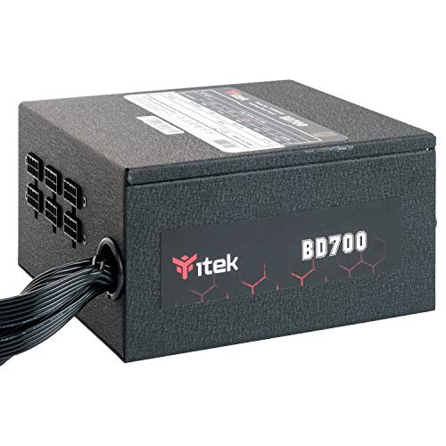 Itek Alimentatore Per Pc Bd700-700 Watt, Ventola Hdb Hydraulic Dynamic Bearing Da 12 Mm, Protezione Pfc Attiva, Convertitore Switching Dc To Dc