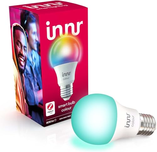 Innr E27 Color Lampadina Led, Funziona Con Philips Hue*, Innr, Alexa, Google (Hub Richiesto) Dimmerabile, Rgbw, Rb 286 C