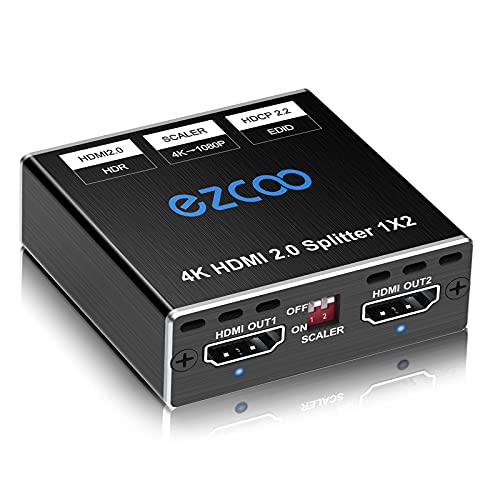 Splitter Hdmi 4K 60Hz 1X2 1080P 120Hz Hdcp Hdr 18Gbps Uhd Dolby Vision Atmos Edid Scaler 4K 1080P Per Doppio Monitor Hdmi 2.0 1 Ingresso 2 Uscite Per 