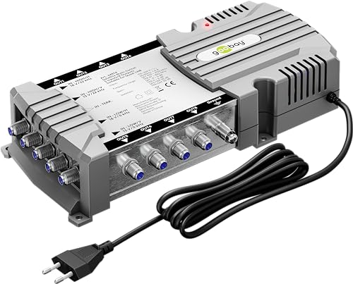 Goobay 64874 Interruttore Multiswitch Satellitare Compatto, 5 Ingressi, 8 Uscite, 4 K, 8 K Uhd/Dab+, Per 8 Partecipanti