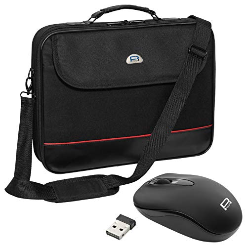Pedea Borsa Per Pc Portatile "Trendline" Borsa Per Notebook Fino A 15,6 Pollici (39,6 Cm) Borsa Con Tracolla Incluso Mouse Wireless, Nero