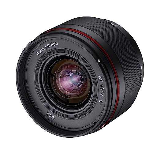 Samyang Af 12 Mm F2.0 E Obiettivo Per Sony E – Autofocus Aps-C Grandangolare Focale Obiettivo Per Sony E Mount Apsc, Per Fotocamere Sony Alpha 6600 65