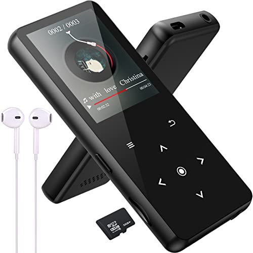 32Gb Lettore Mp3 Bluetooth 5.0, Lettore Musicale Suono Hi-Fi Altoparlante Hd Integrato, Video, Registrazione Vocale, Radio Fm, Supporto Per Lettore Di