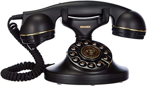 Brondi Vintage 10 Telefono Fisso, Nero