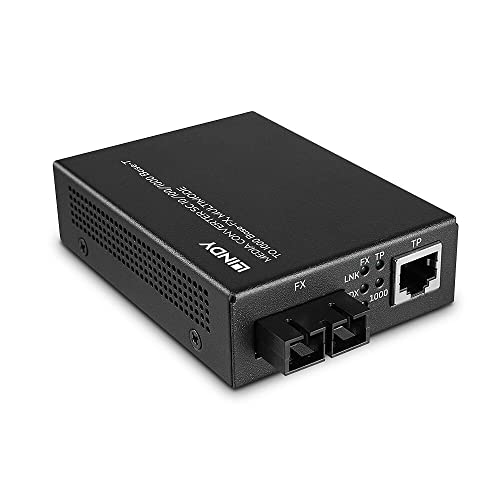 Lindy 25119 - Convertitore Multimediale Sc 10/100/1000 Base-T A 1000 Base-Fx, Multimode