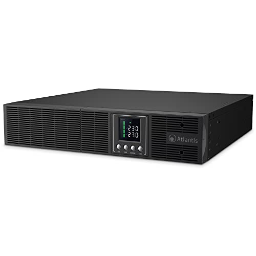Atlantis A03-Op1302-Rc Ups Online Gruppo Di Continuità Doppia Conversione Onda Sinusoidale Pura 1300Va 900W, Server Rack, Display Lcd, Usb, Seriale Rs