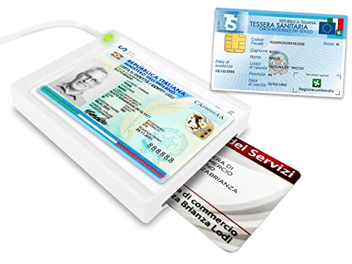 Atlantis Usb2.0 Lettore Cie 3.0 Windows 10 E Windows 11, Bianco, P005-Cied331C