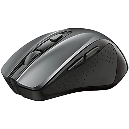 Trust Nito Mouse Wireless, Ergonomico, Utilizzo Confortevole, 6 Pulsanti, Senza Filo, 800-1200-1600-1800-2200 Dpi, Indicatore Dpi A Led, Mac/Pc/Macboo